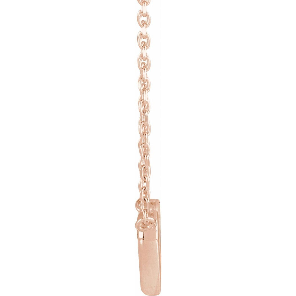 .05 CTW Natural Diamond Petite Double Interlocking Heart Necklace in 14k rose gold