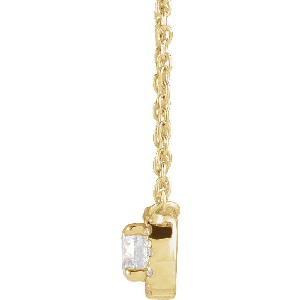 1/3 CTW Natural Diamond Necklace in 14k yellow gold