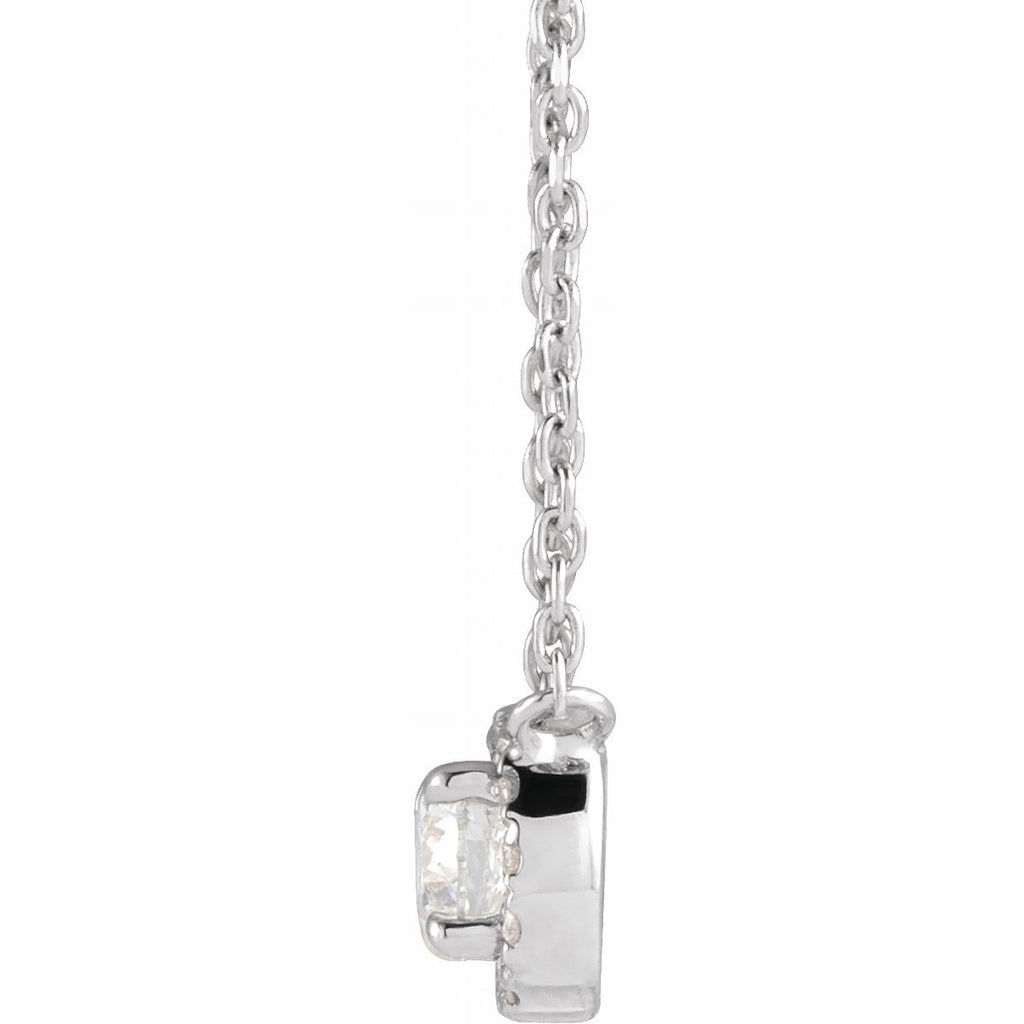 1/3 CTW Natural Diamond Necklace in 14k white gold