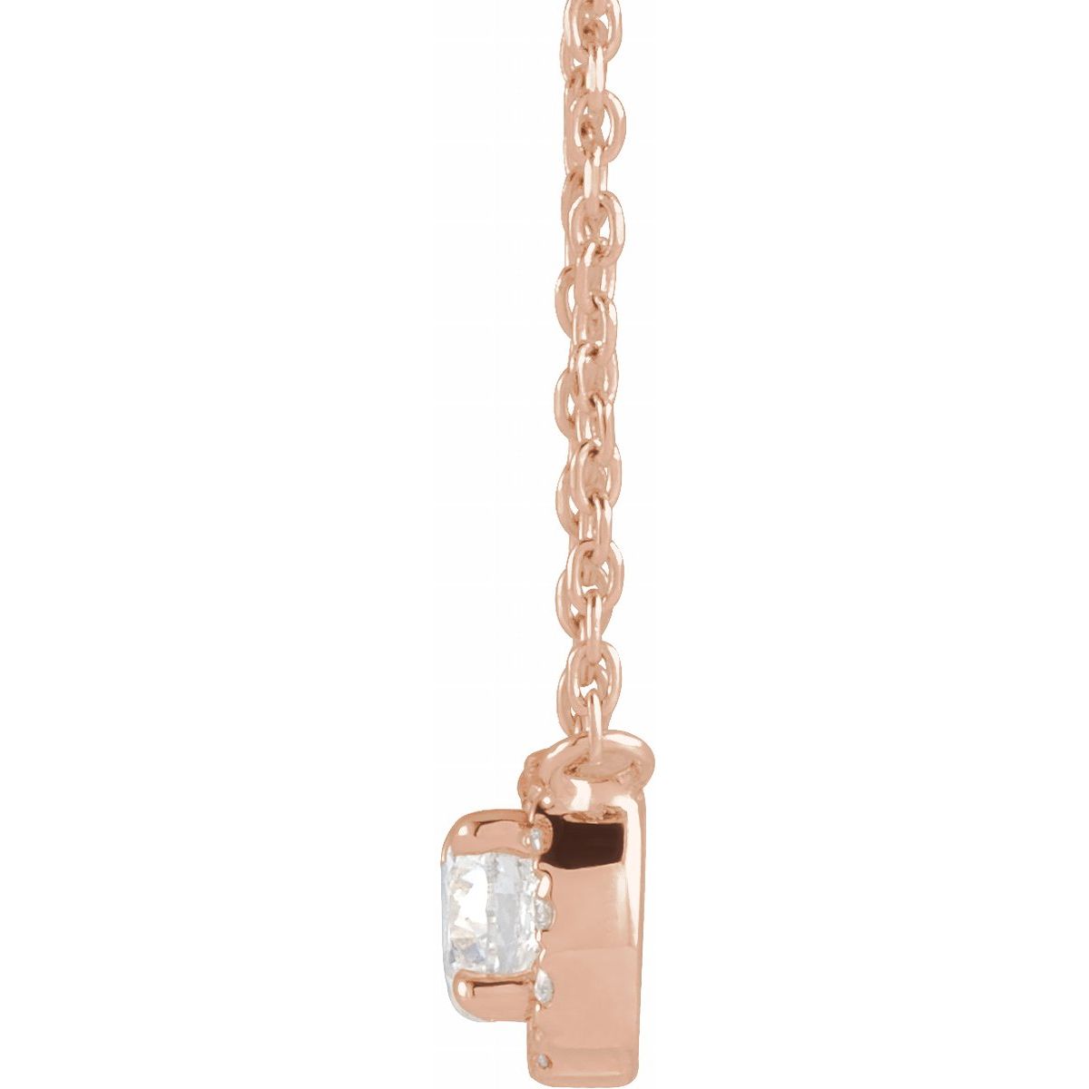 1/3 CTW Natural Diamond Necklace in 14k rose gold