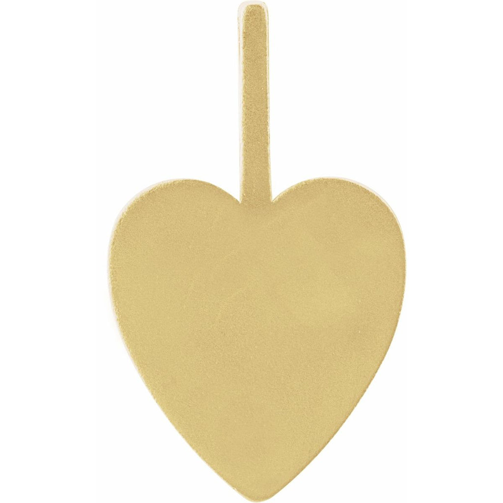 Engravable Heart Charm/Pendant in 14k yellow gold
