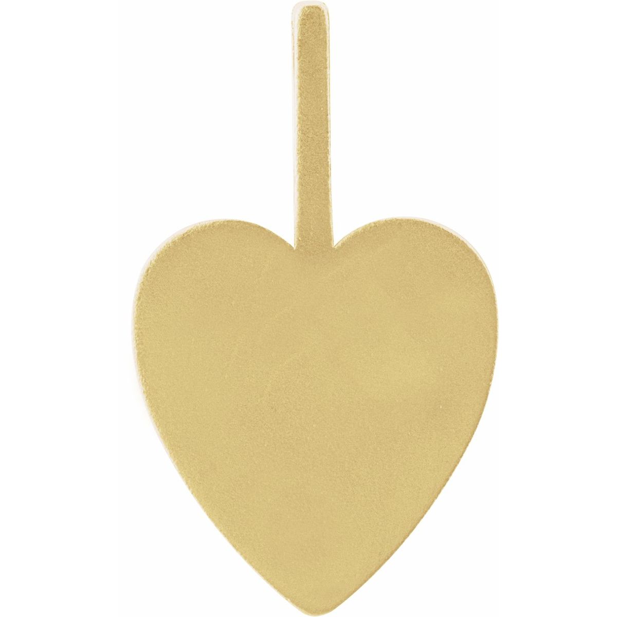 Engravable Heart Charm/Pendant in 14k yellow gold
