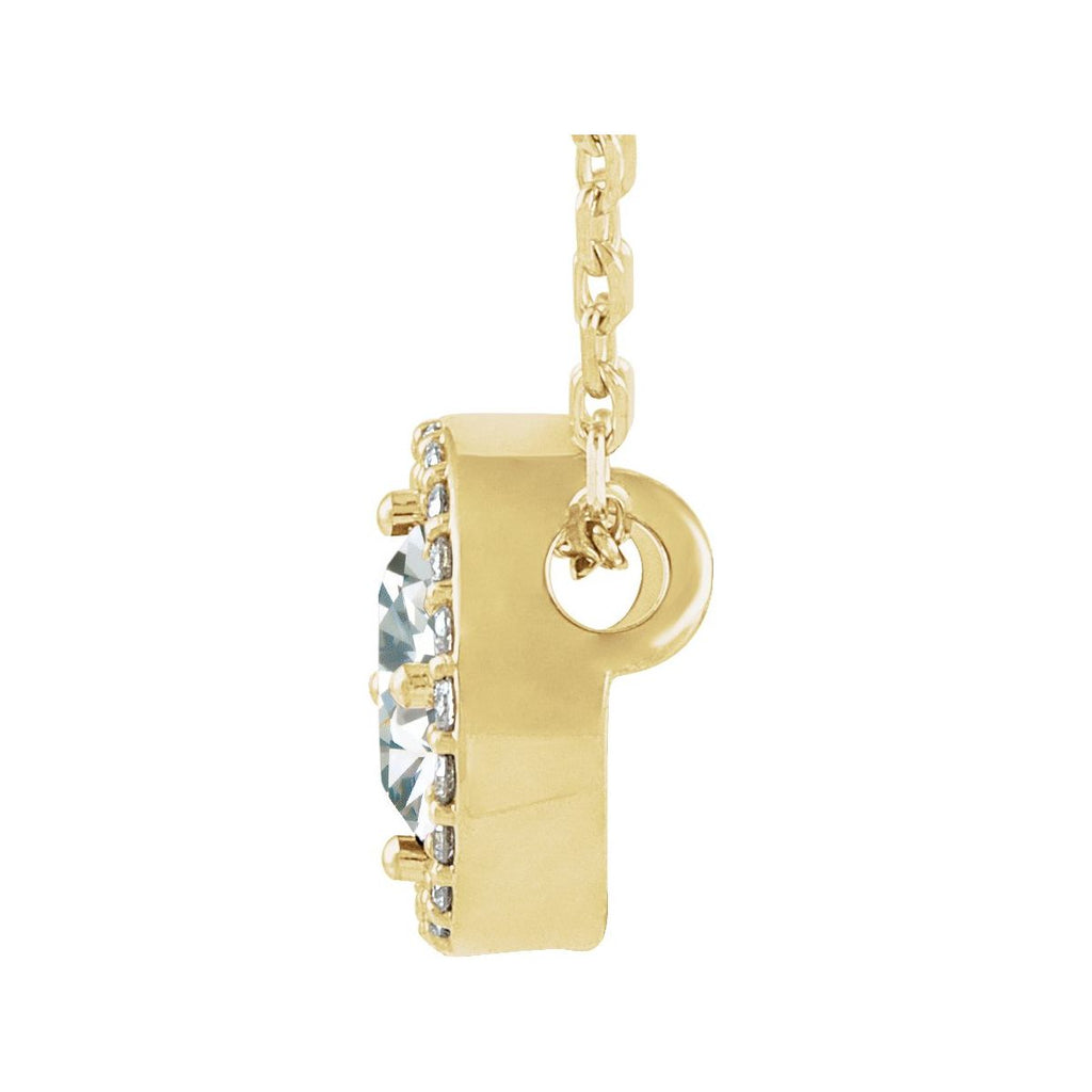 1/2 CTW Natural Diamond Necklace in 14k yellow gold