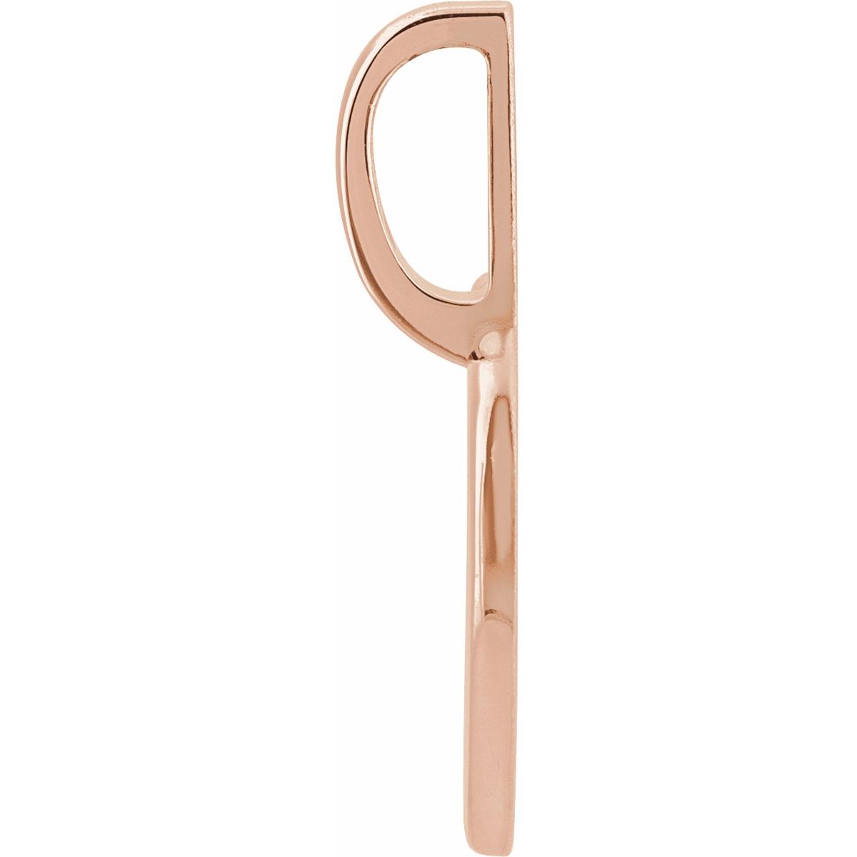 Engravable Heart Charm/Pendant in 14k rose gold