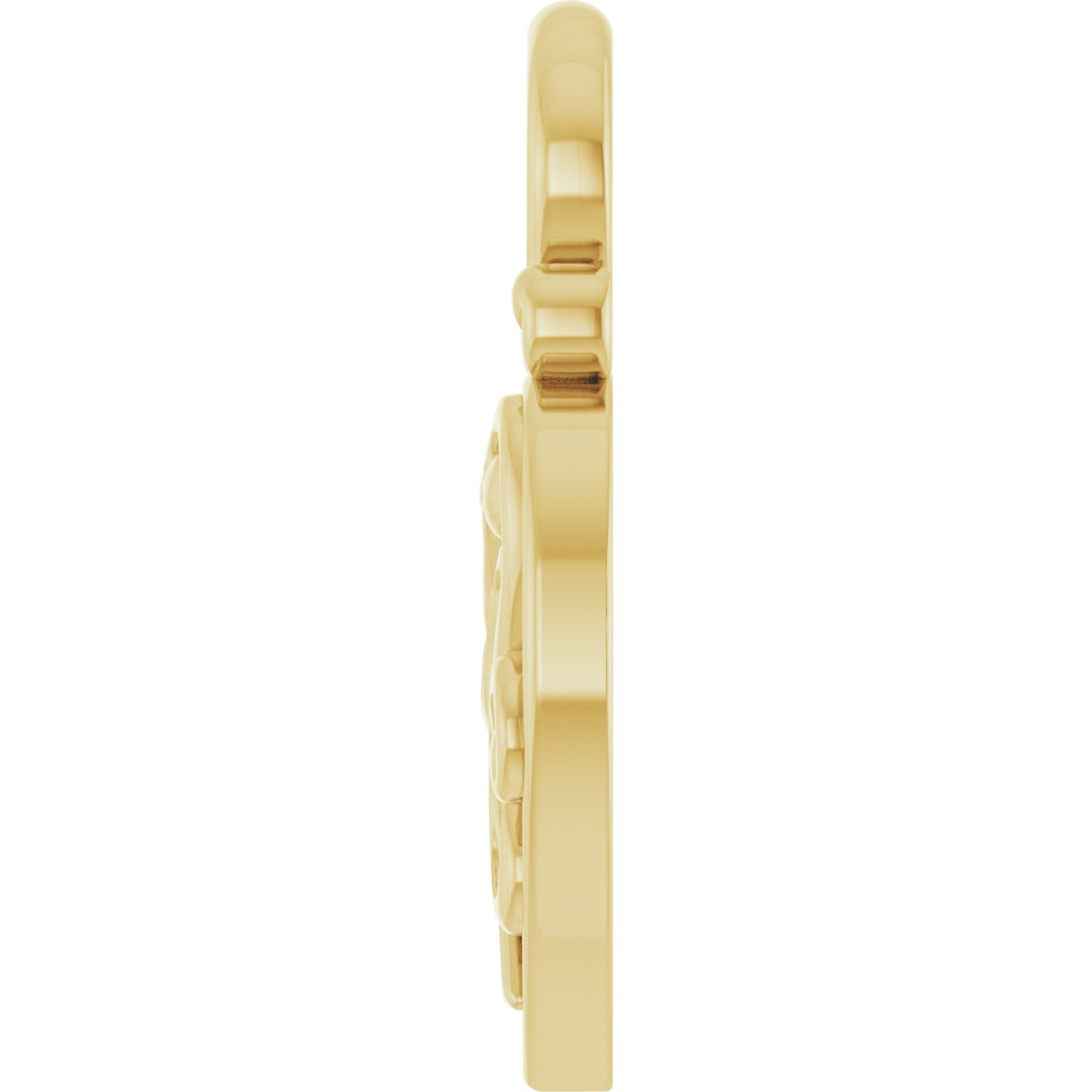 15.3x10.7 mm Vintage-Inspired Lock Pendant in 14k yellow gold