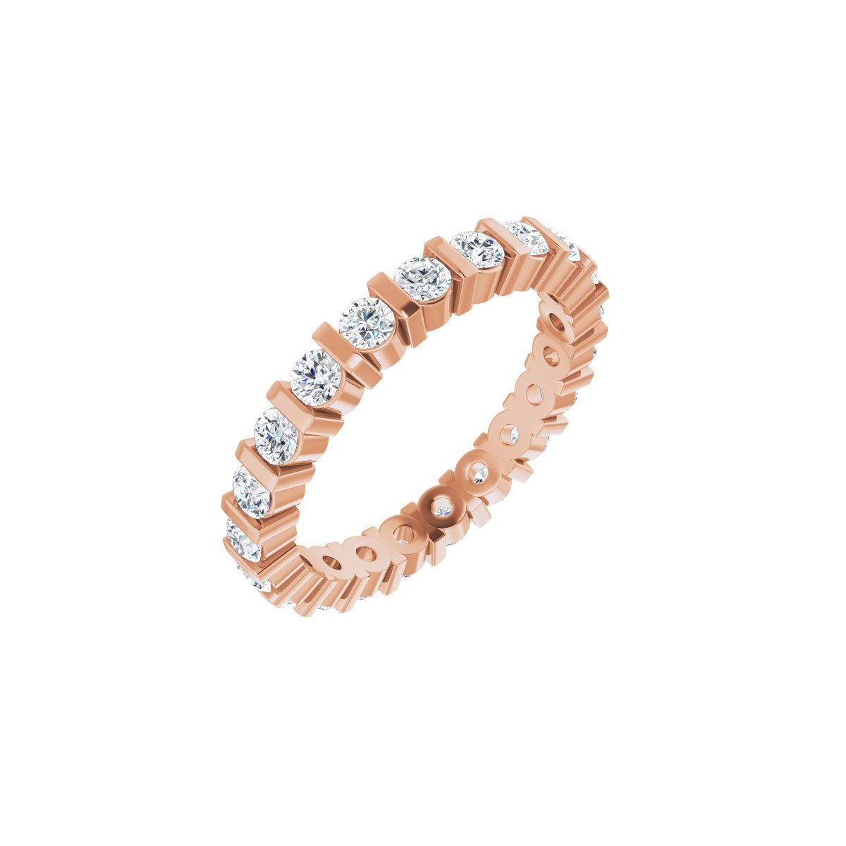 1 1/4 CTW Natural Diamond Eternity Band in 14k rose gold