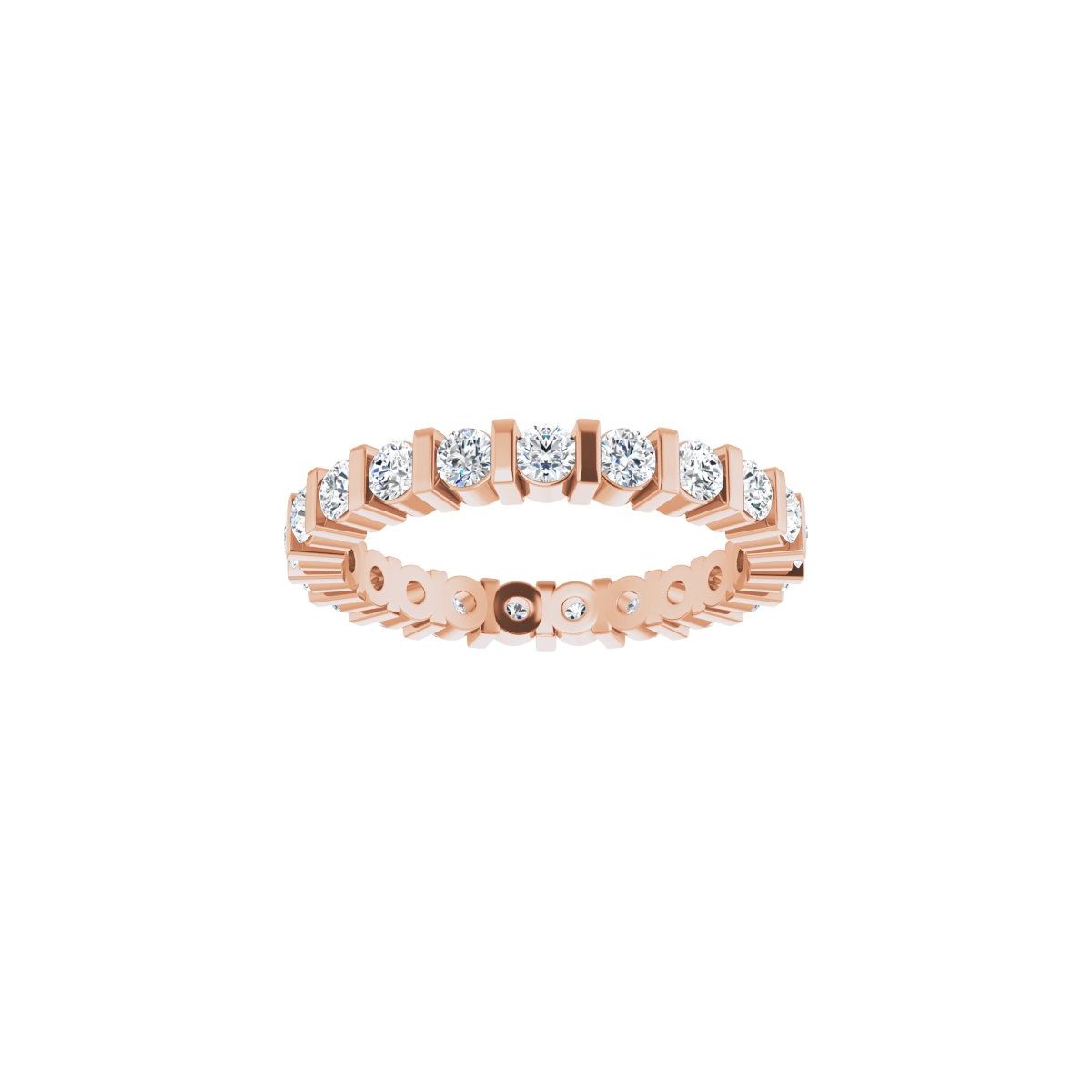 1 1/4 CTW Natural Diamond Eternity Band in 14k rose gold