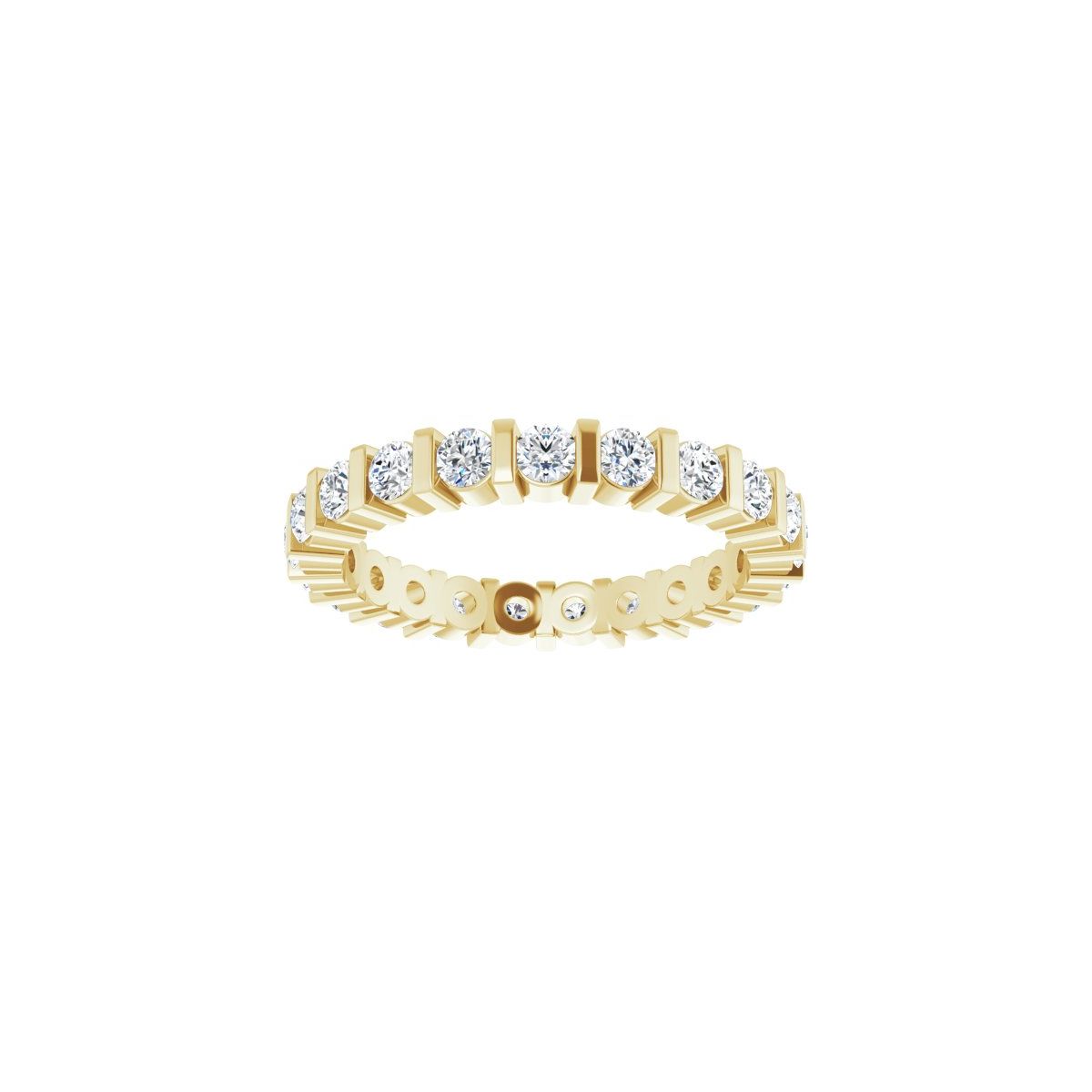 1 1/4 CTW Natural Diamond Eternity Band in 14k yellow gold