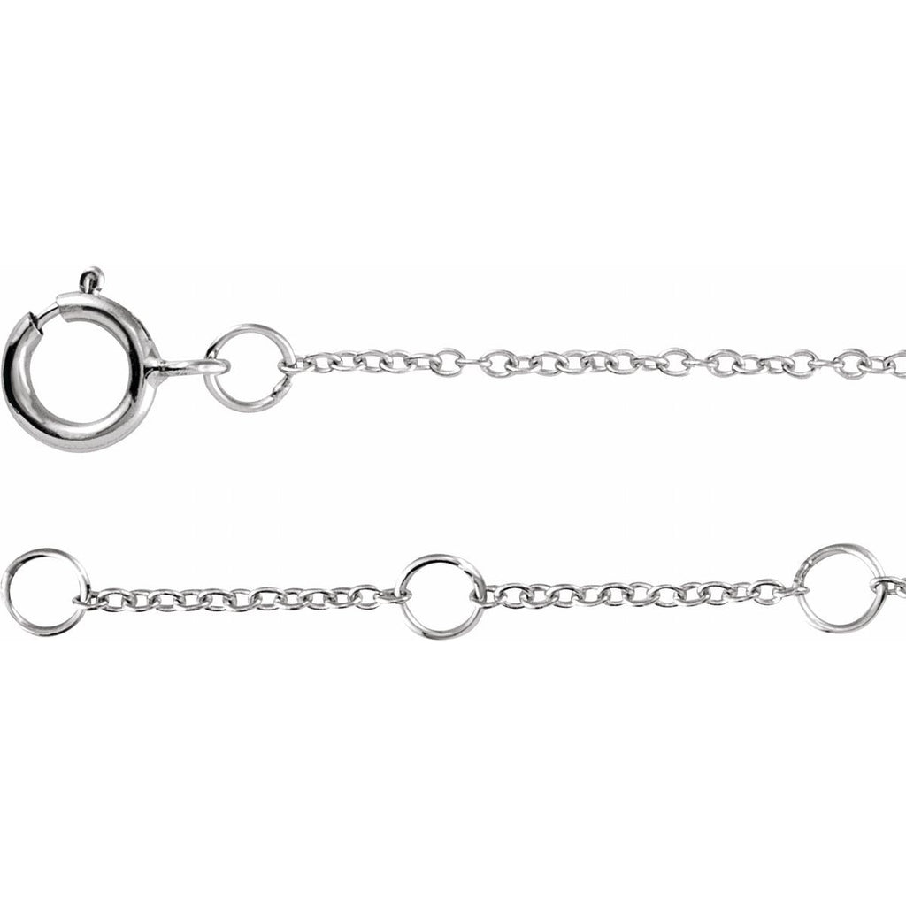 .04 CTW Natural Diamond Initial C Bracelet in 14k white gold