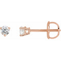 .03 CTW Natural Diamond Earrings in 14k rose gold