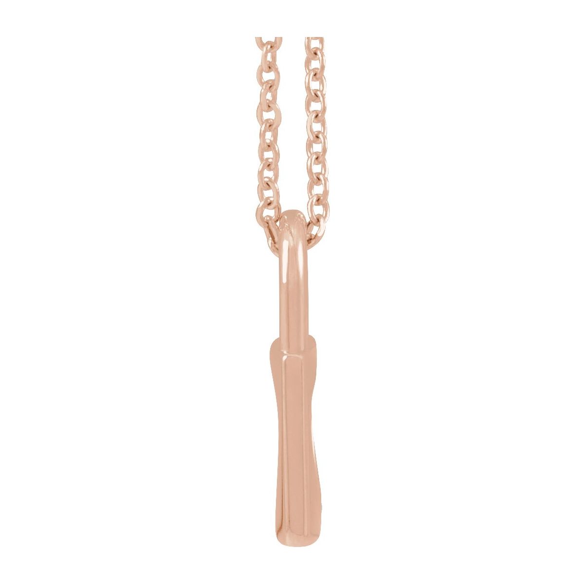 13.6x9 mm Cutout Heart Lock Necklace in 14k rose gold