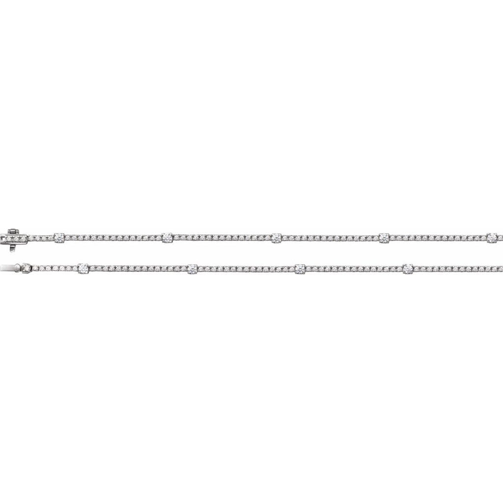 4 CTW Lab-Grown Diamond Line Necklace in 14k white gold