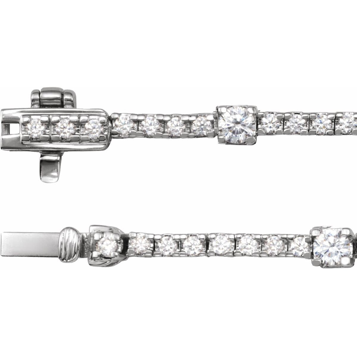 4 CTW Lab-Grown Diamond Line Necklace in 14k white gold