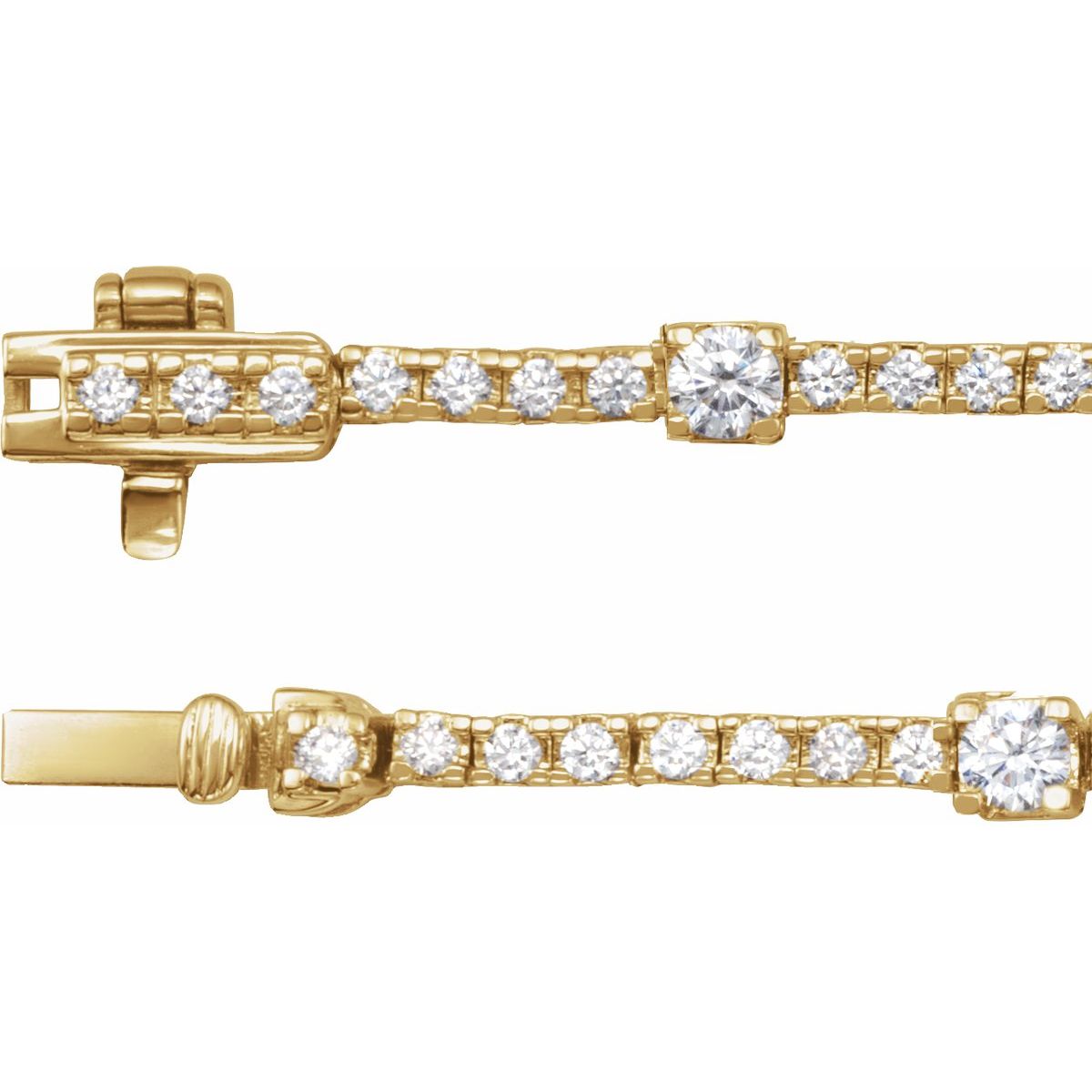 4 CTW Lab-Grown Diamond Line Necklace in 14k yellow gold