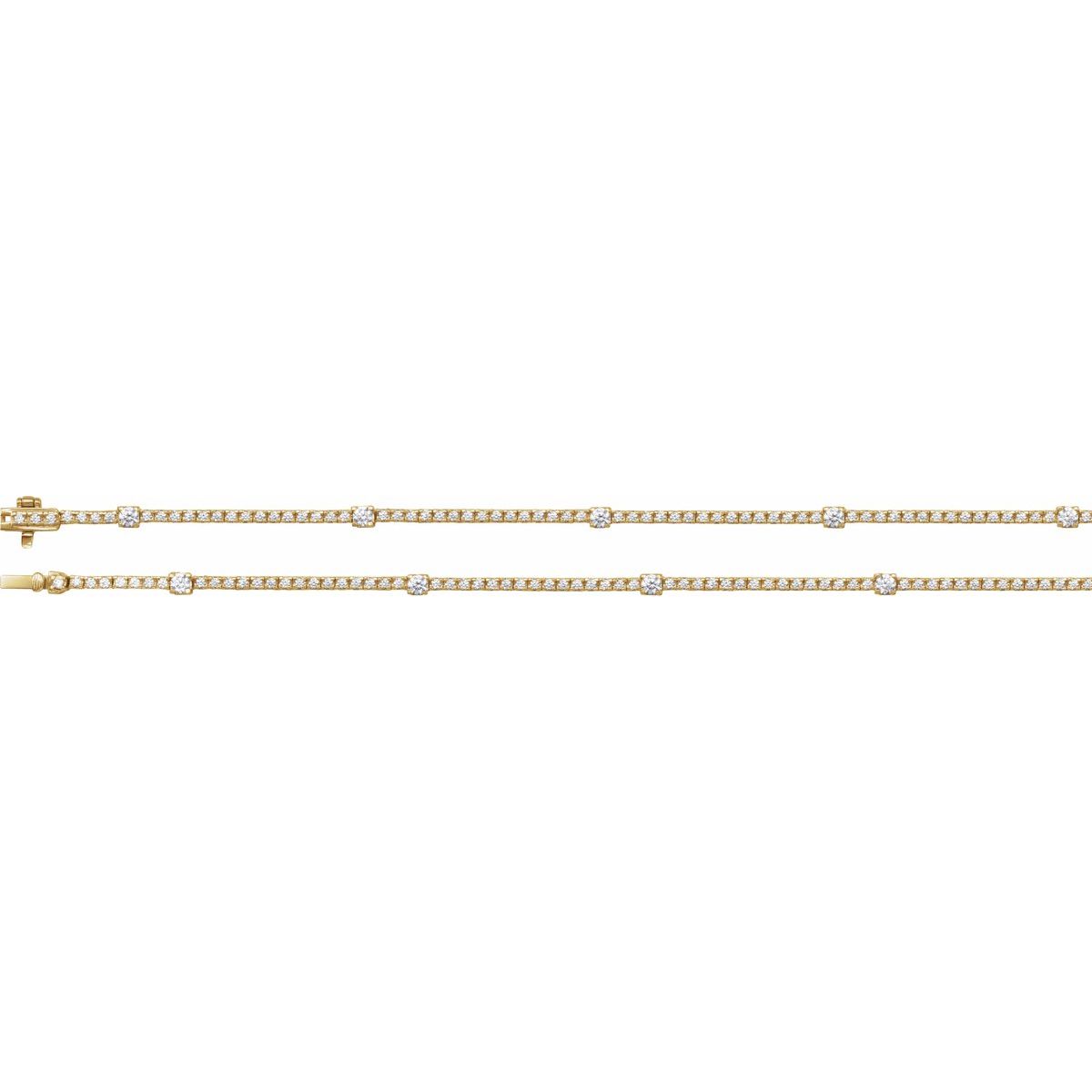 4 CTW Lab-Grown Diamond Line Necklace in 14k yellow gold