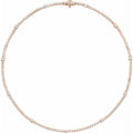 4 CTW Lab-Grown Diamond Line Necklace in 14k rose gold