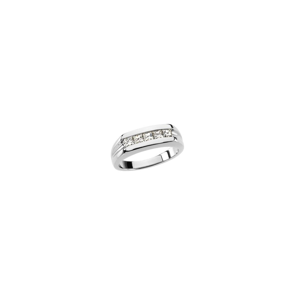 3/4 CTW Natural Diamond Five-Stone Ring in platinum