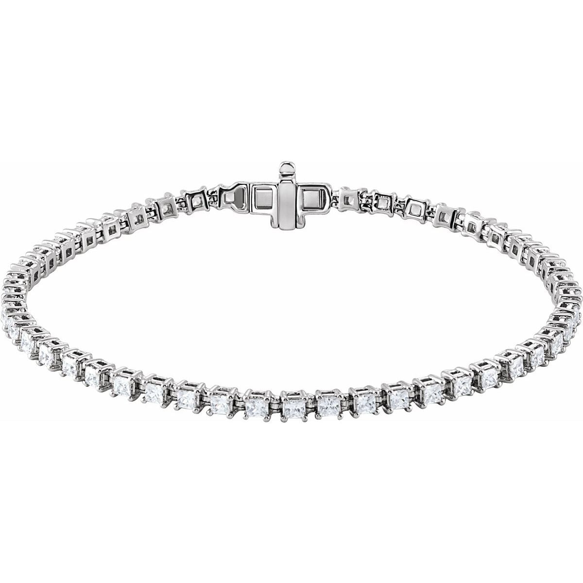2 1/2 CTW Lab-Grown Diamond Line Bracelet in 14k white gold