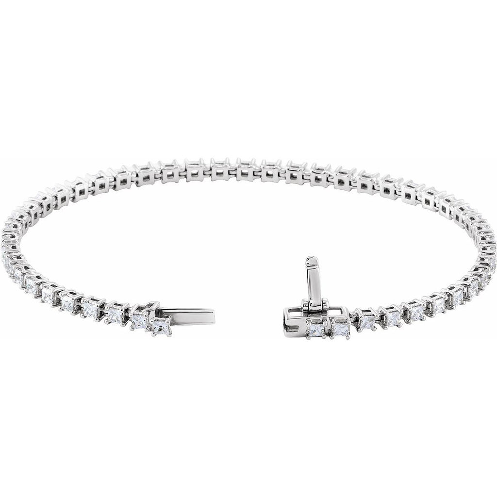 2 1/2 CTW Lab-Grown Diamond Line Bracelet in 14k white gold