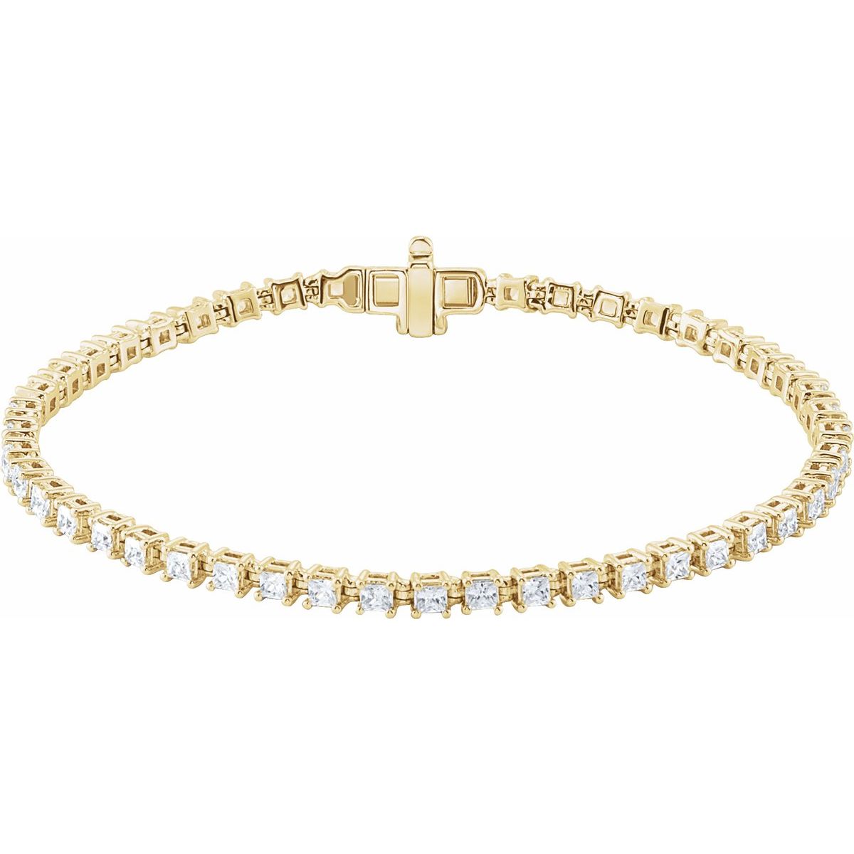 2 1/2 CTW Lab-Grown Diamond Line Bracelet in 14k yellow gold