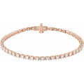 2 1/2 CTW Lab-Grown Diamond Line Bracelet in 14k rose gold