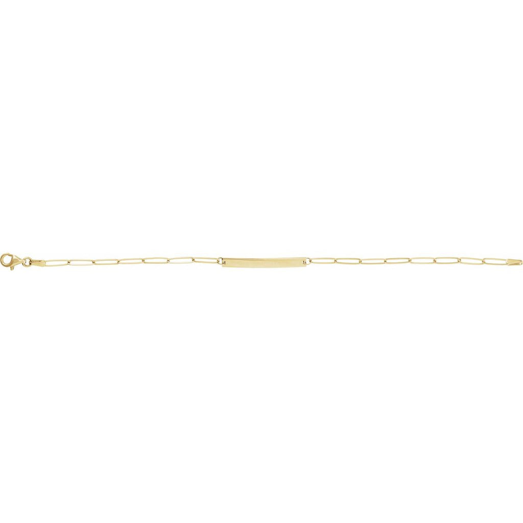 Engravable Bar Bracelet in 14k yellow gold