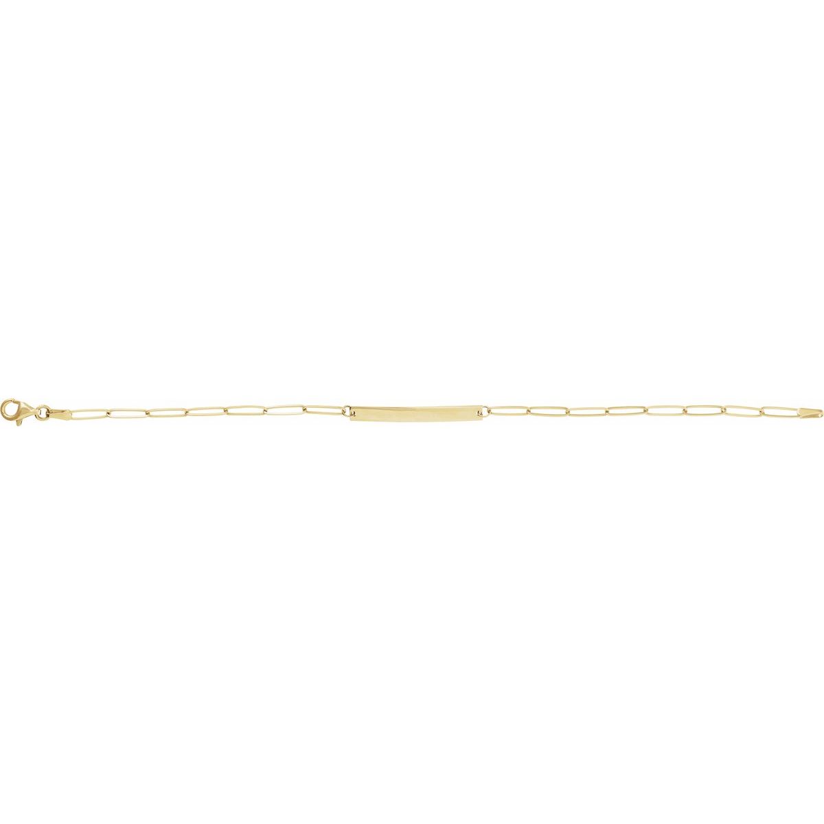 Engravable Bar Bracelet in 14k yellow gold