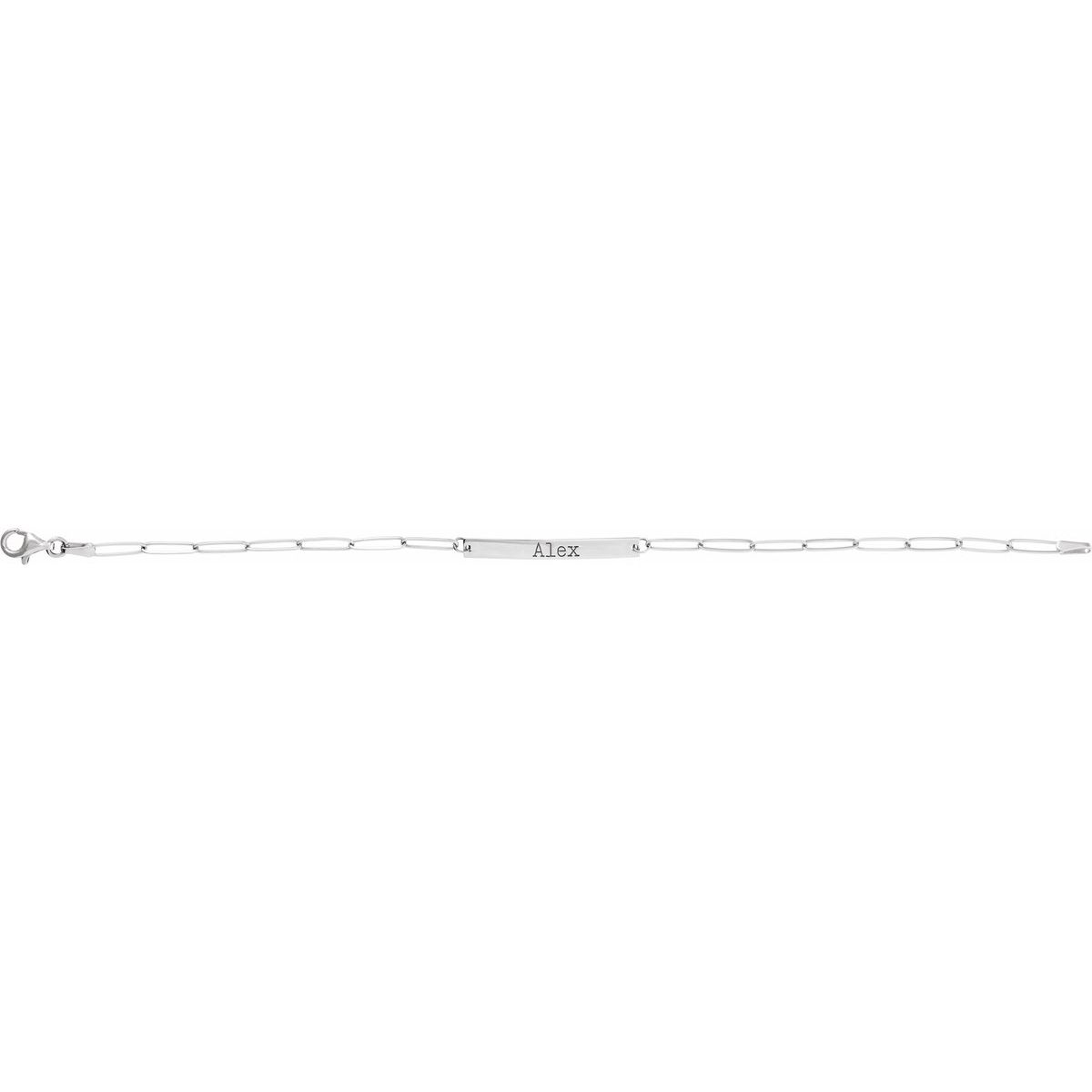 Engravable Bar Bracelet in 14k white gold