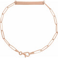Engravable Bar Bracelet in 14k rose gold