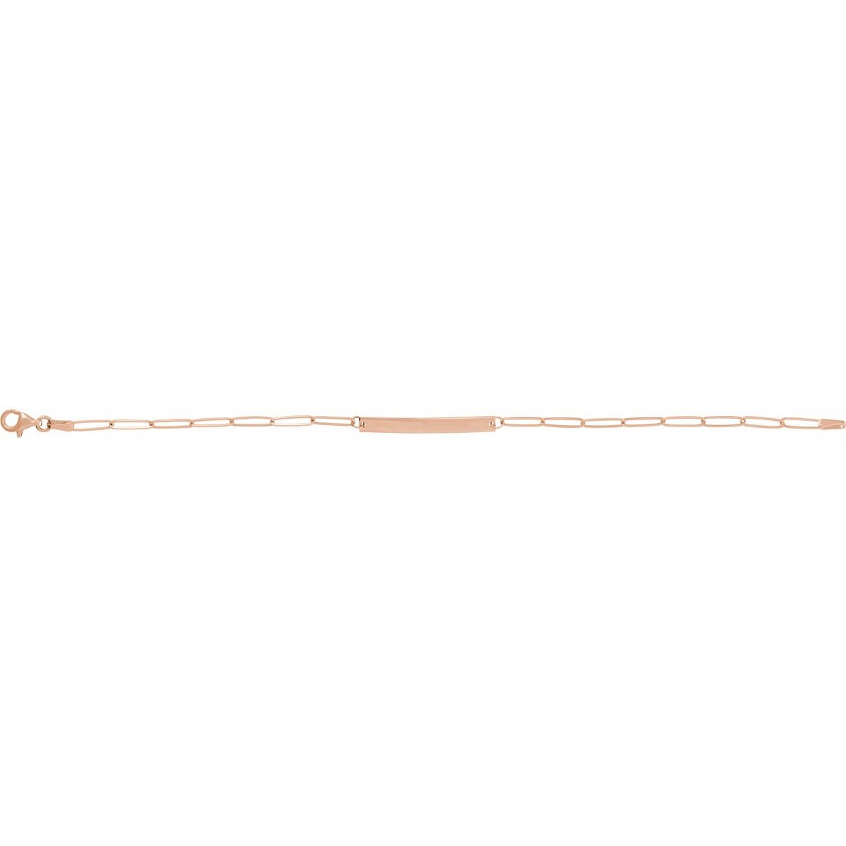 Engravable Bar Bracelet in 14k rose gold