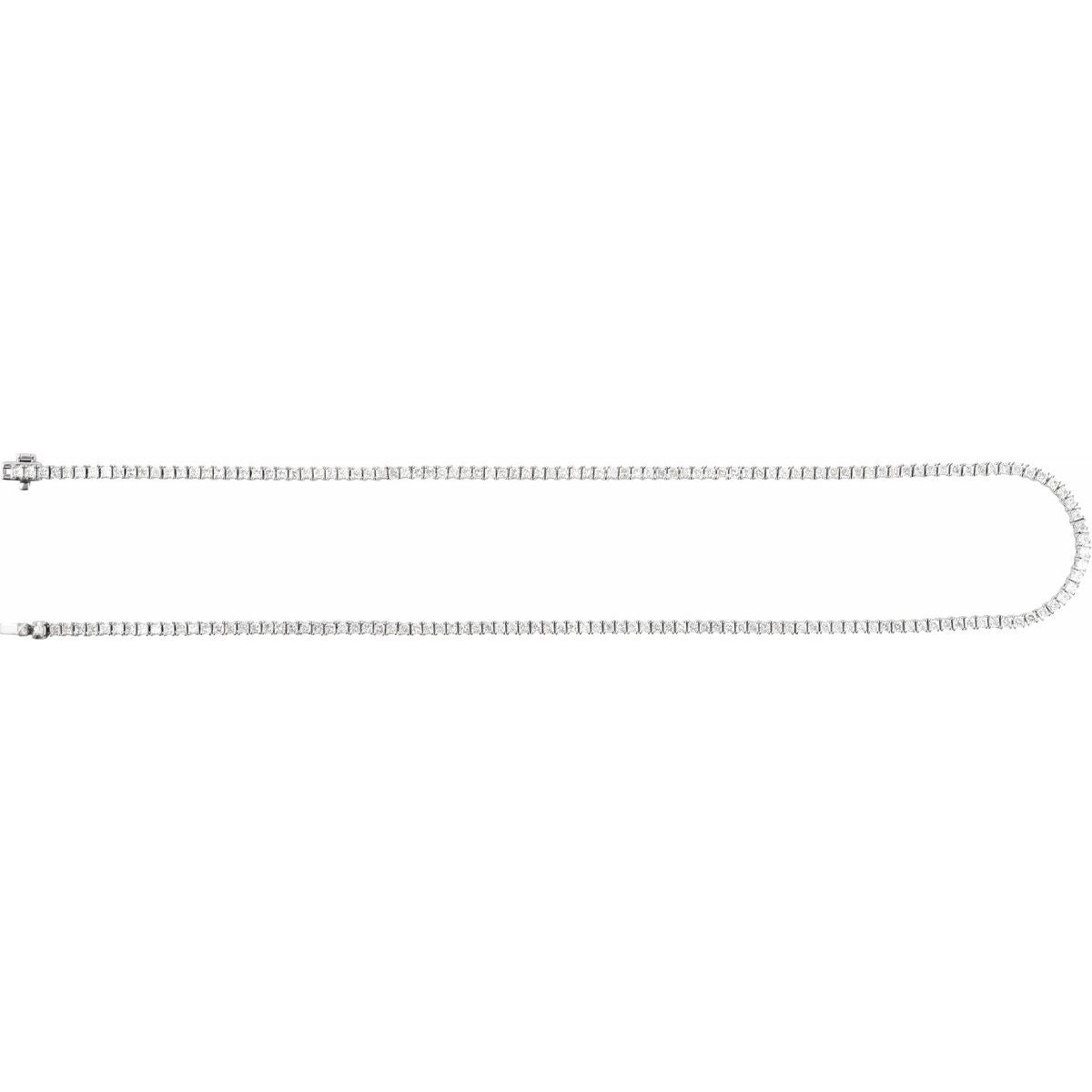 7 1/4 CTW Lab-Grown Diamond Line Necklace in 14k white gold