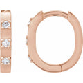 .08 CTW Natural Diamond 11.5 mm Hoop Earrings in 14k rose gold