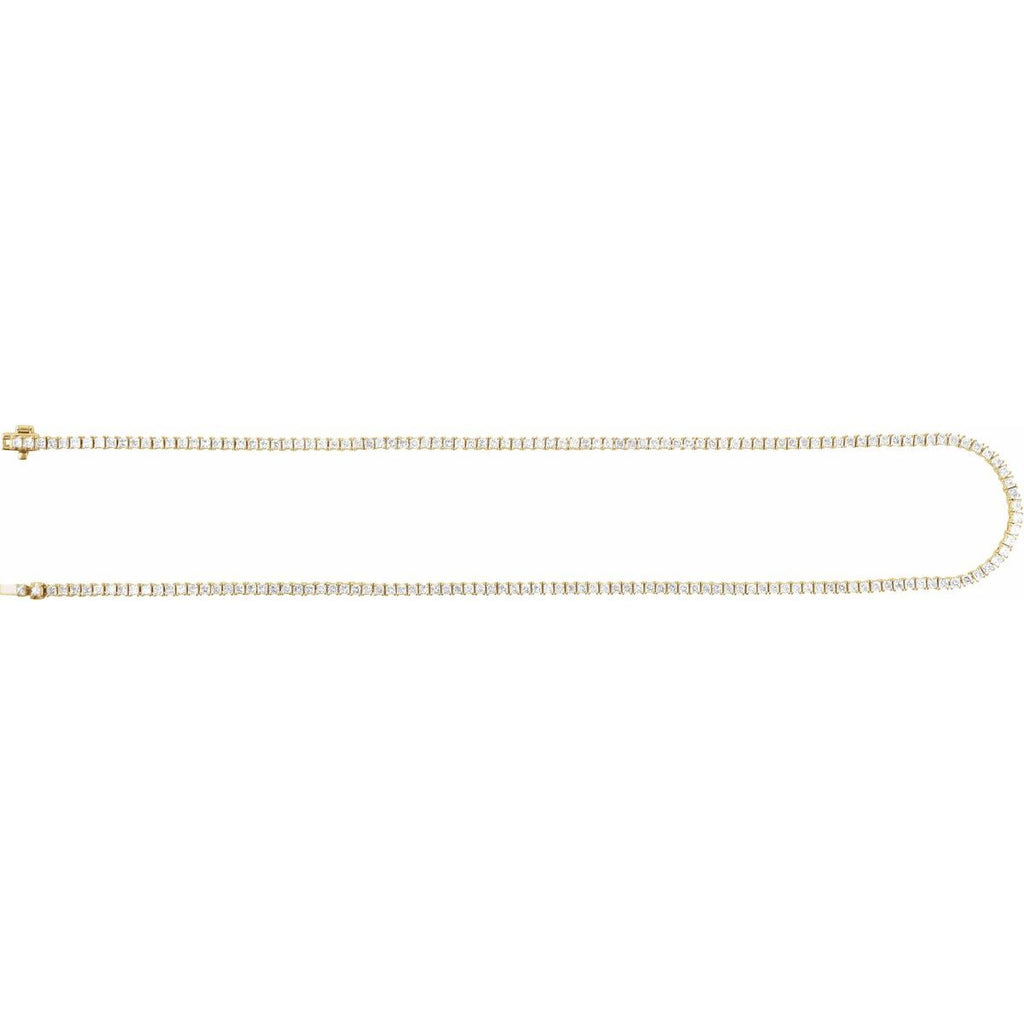 7 1/4 CTW Lab-Grown Diamond Line Necklace in 14k yellow gold