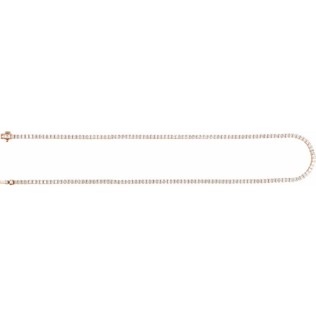 7 1/4 CTW Lab-Grown Diamond Line Necklace in 14k rose gold