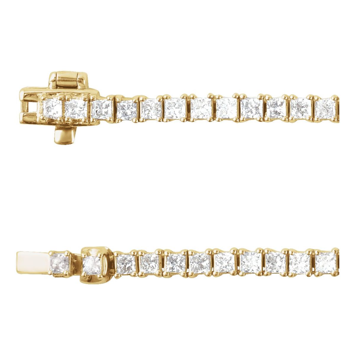 7 1/4 CTW Lab-Grown Diamond Line Necklace in 14k yellow gold