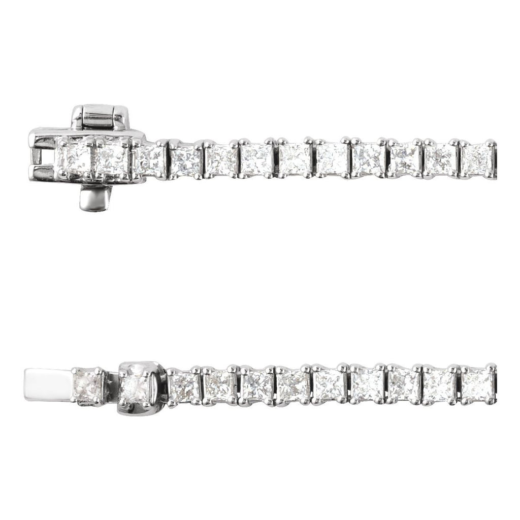 7 1/4 CTW Lab-Grown Diamond Line Necklace in 14k white gold