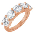 4 CTW Natural Diamond Anniversary Band in 14k rose gold