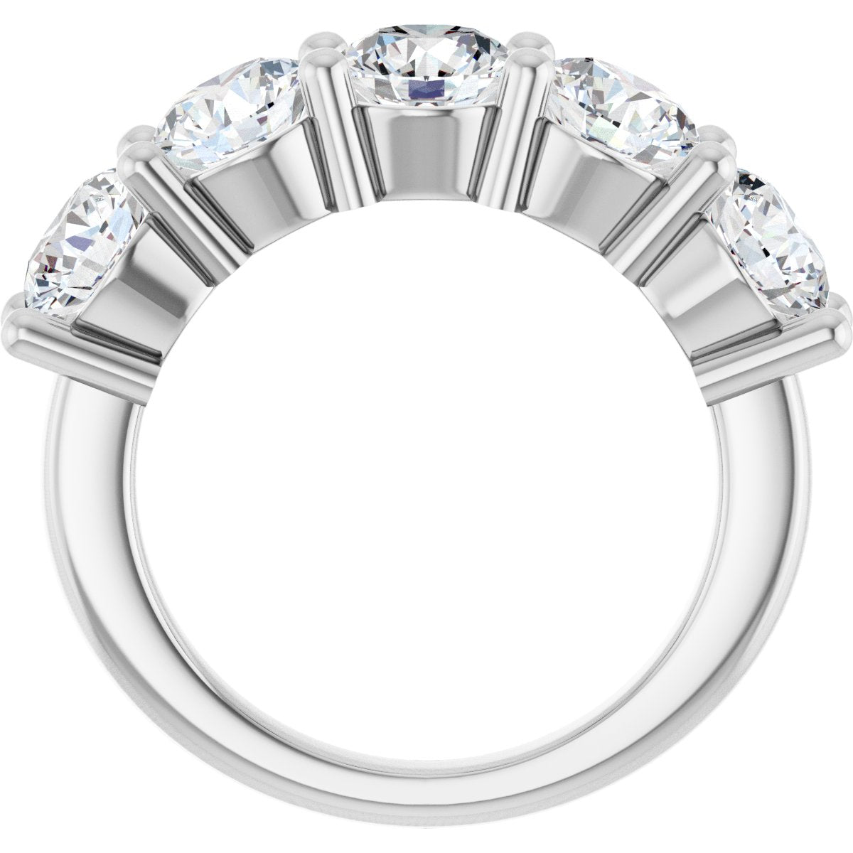 4 CTW Natural Diamond Anniversary Band in 14k white gold