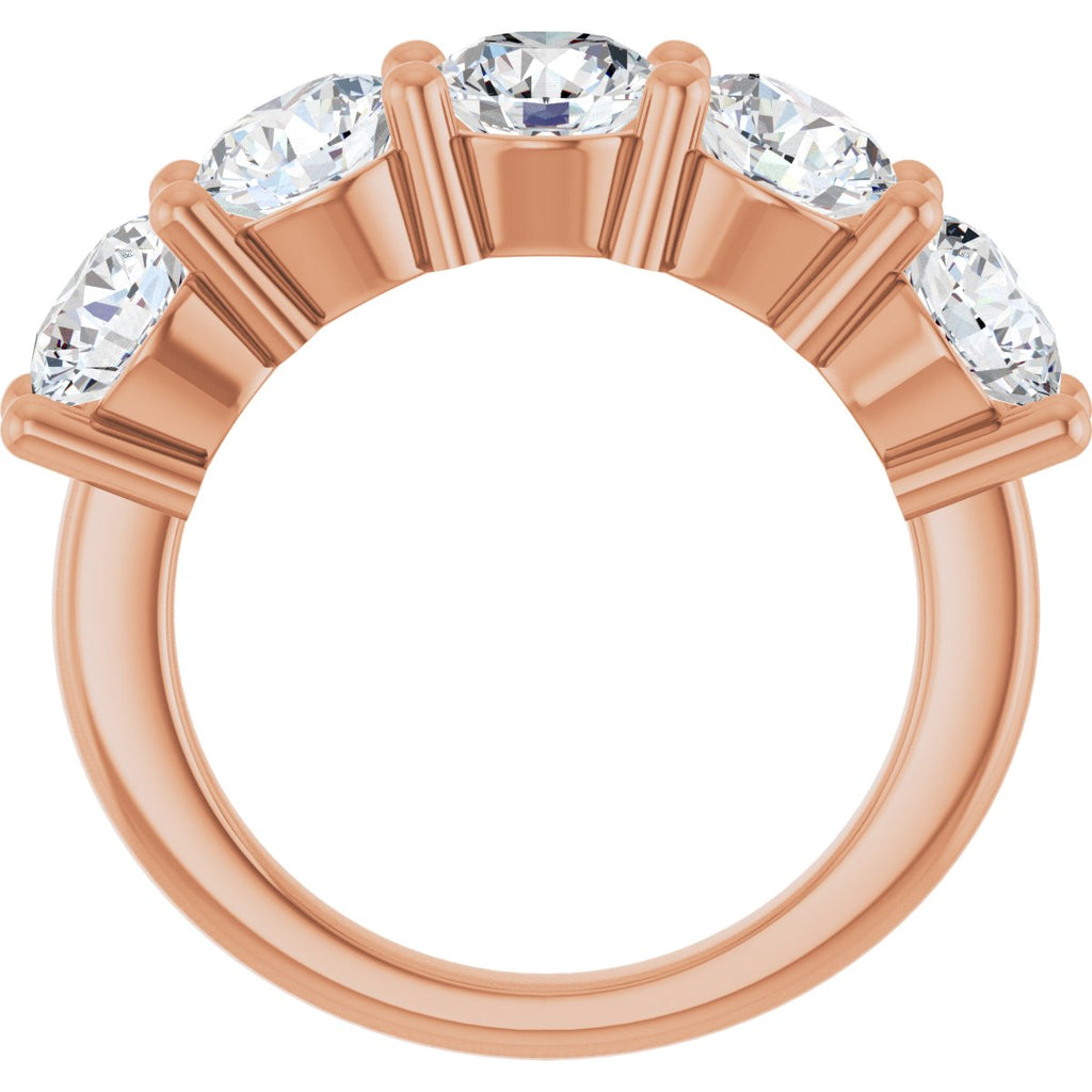 4 CTW Natural Diamond Anniversary Band in 14k rose gold