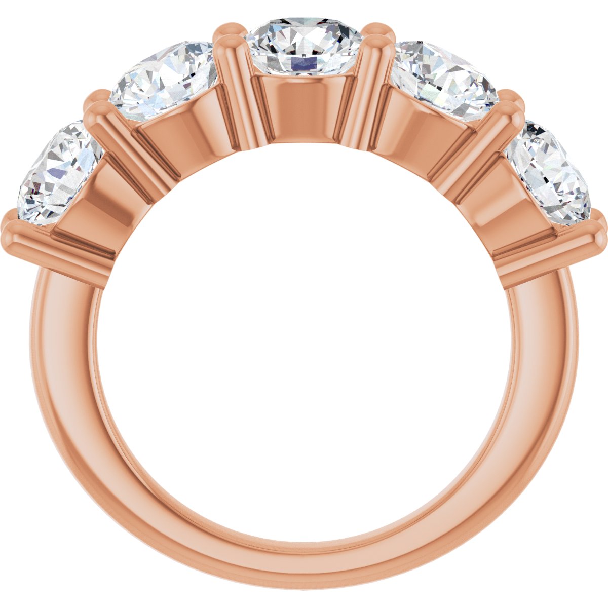 4 CTW Natural Diamond Anniversary Band in 14k rose gold