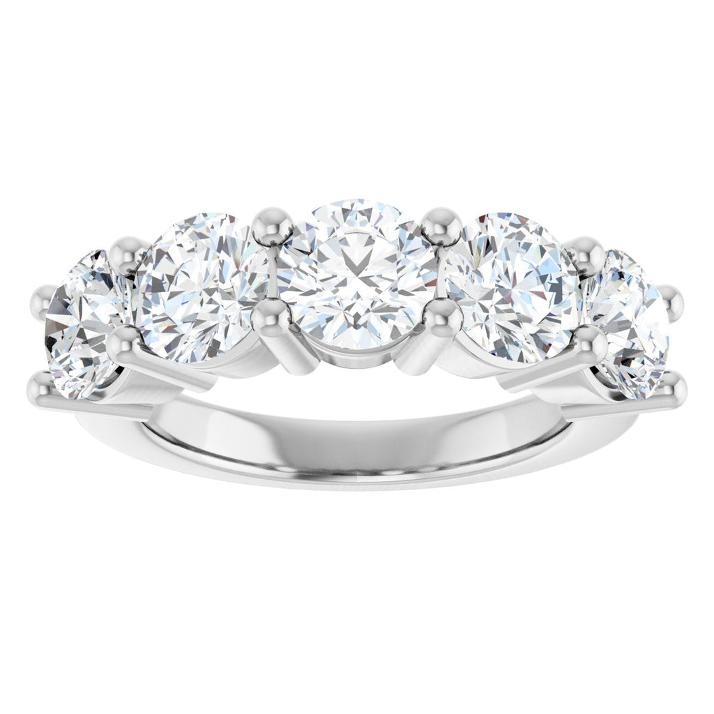 4 CTW Natural Diamond Anniversary Band in 14k white gold