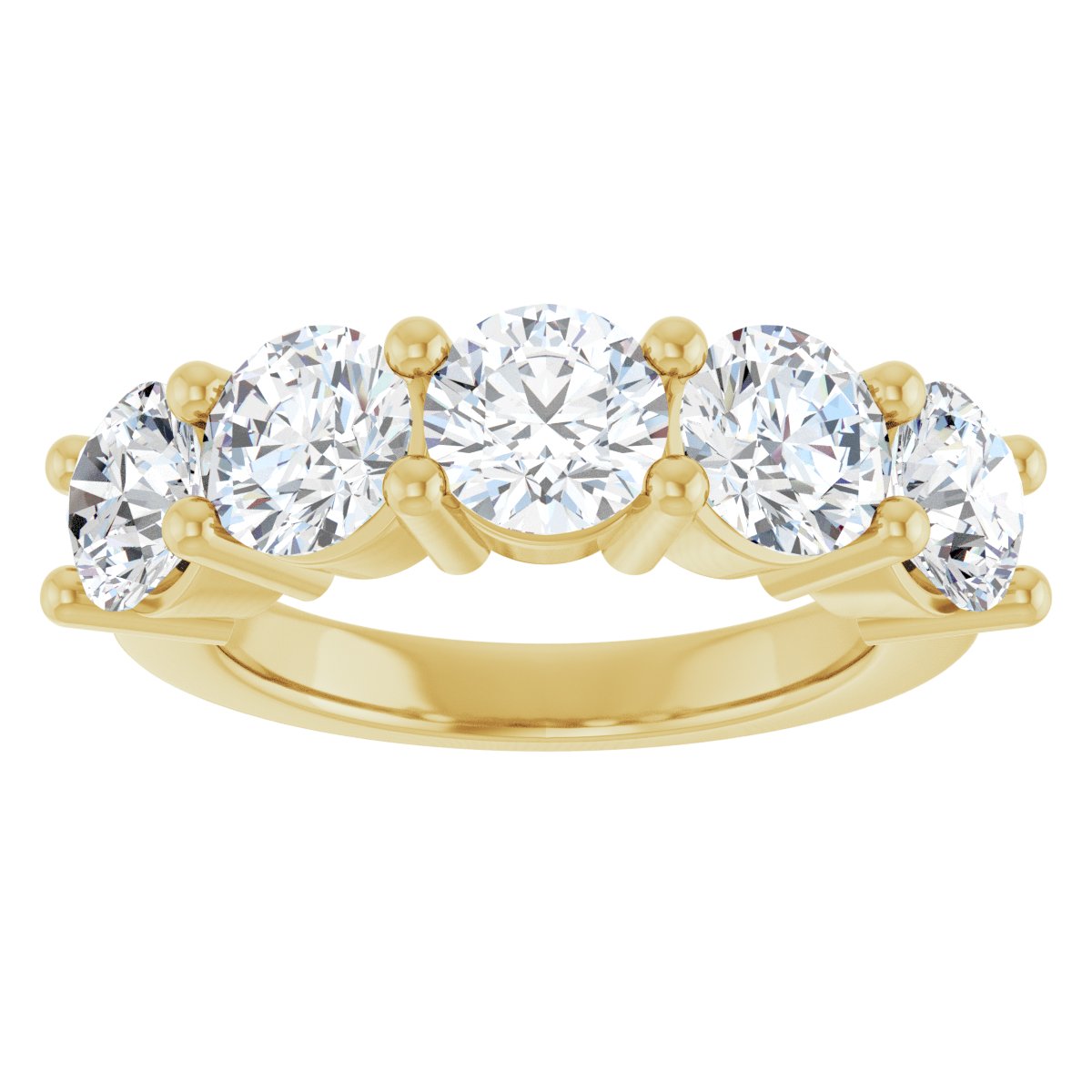 4 CTW Natural Diamond Anniversary Band in 14k yellow gold