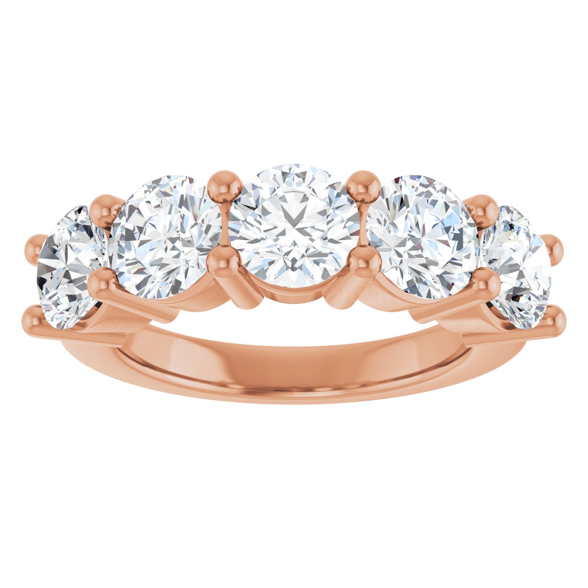 4 CTW Natural Diamond Anniversary Band in 14k rose gold