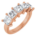 2 1/3 CTW Natural Diamond Anniversary Band in 14k rose gold