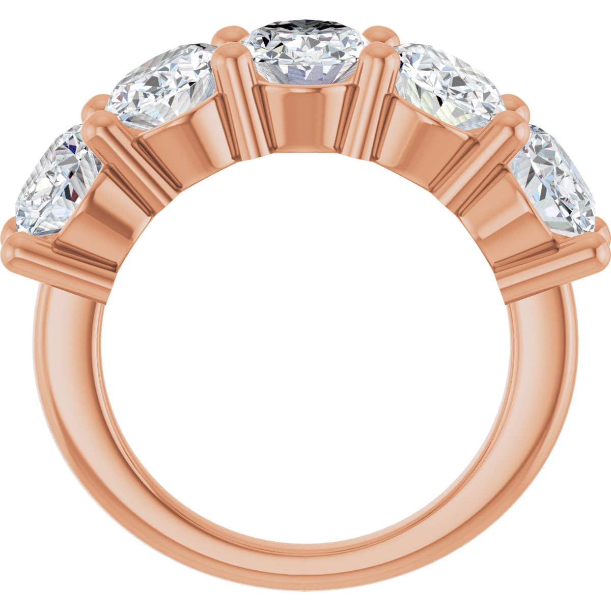 5 1/2 CTW Lab-Grown Diamond Anniversary Band in 14k rose gold