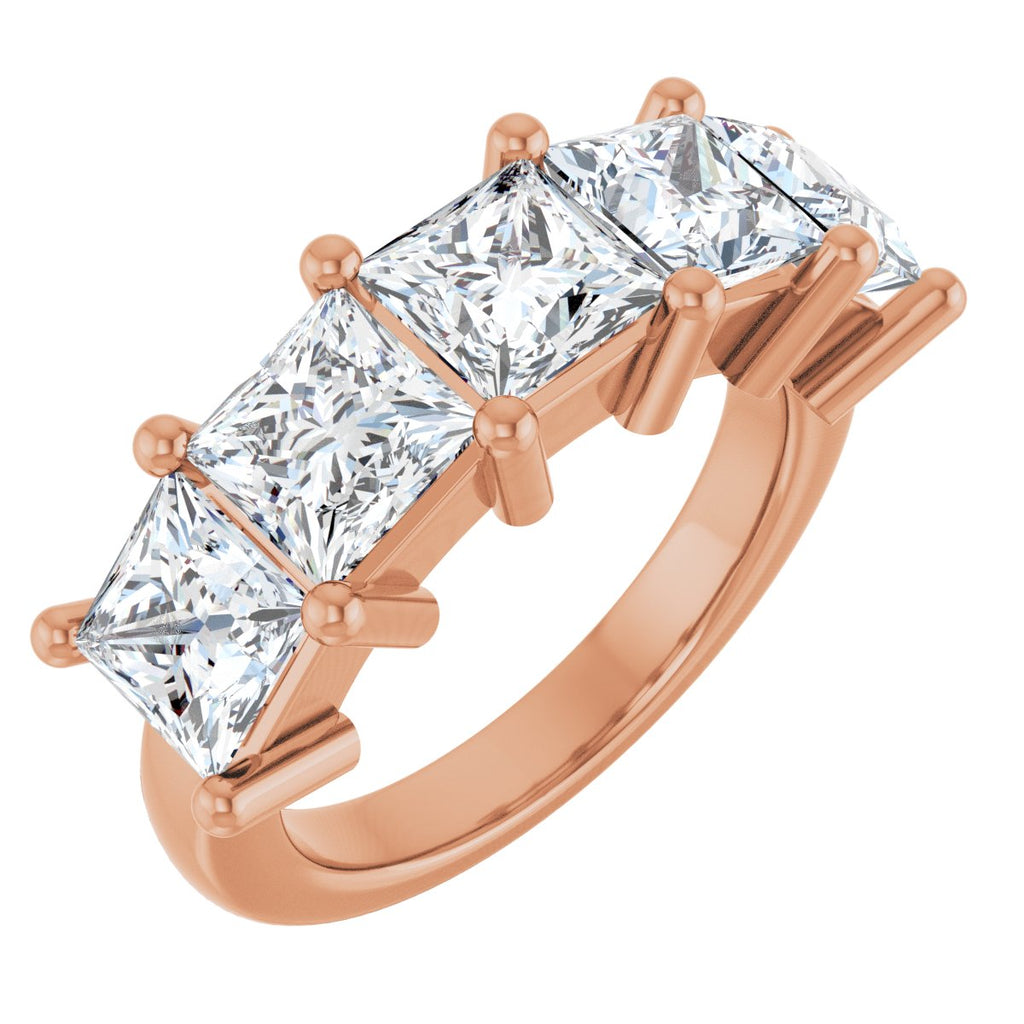 5 CTW Lab-Grown Diamond Anniversary Band in 14k rose gold