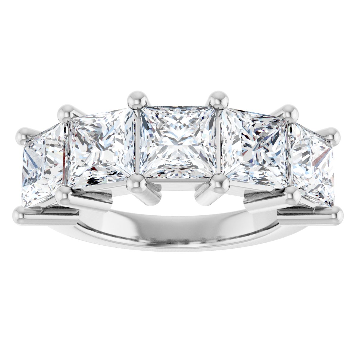 5 CTW Lab-Grown Diamond Anniversary Band in 14k white gold