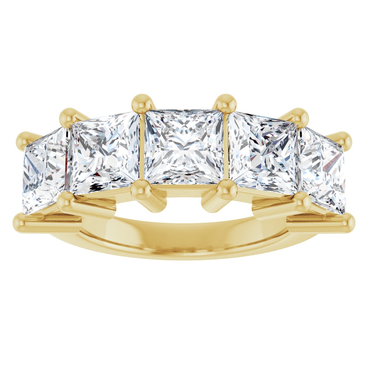 5 CTW Lab-Grown Diamond Anniversary Band in 14k yellow gold