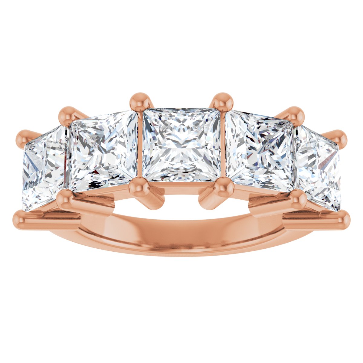 5 CTW Lab-Grown Diamond Anniversary Band in 14k rose gold
