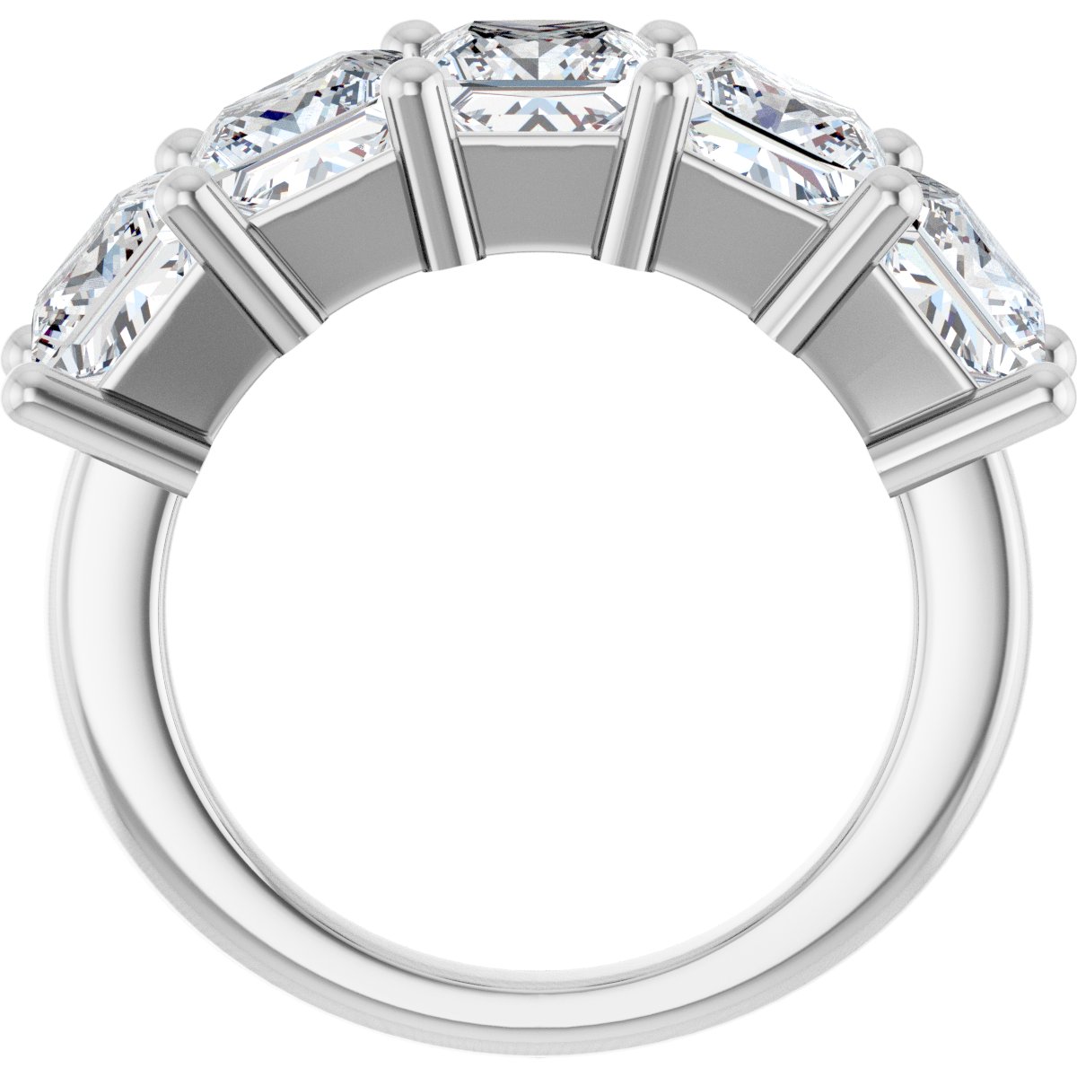 5 CTW Lab-Grown Diamond Anniversary Band in 14k white gold